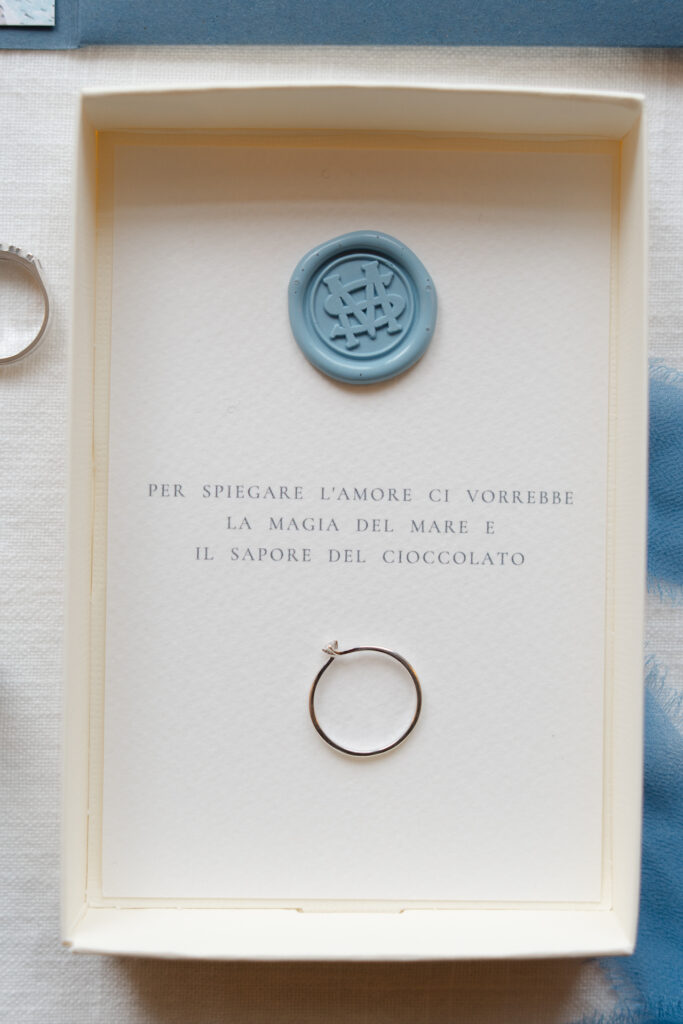 partecipazioni matrimonio blu pocketfold